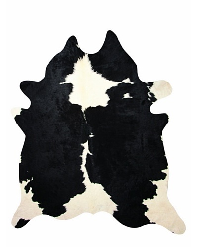 Natural Brand Kobe Cowhide Rug, Black & White, 6' x 7'