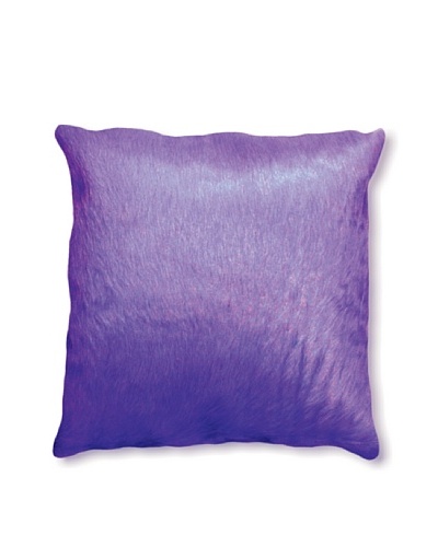 Natural Brand Torino Cowhide Pillow, Purple, 16″ x 16″