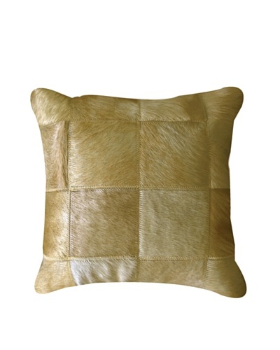 Natural Brand Torino Patchwork Pillow, Tan, 15″ x 15″