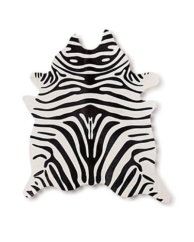 Natural Brand Togo Cowhide Rug, Black/Tan Zebra, 7′ x 5′ 5″