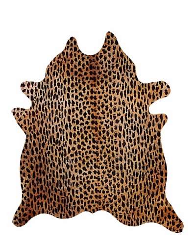 Natural Brand Togo Cowhide Rug, Leopard, 6' x 7'