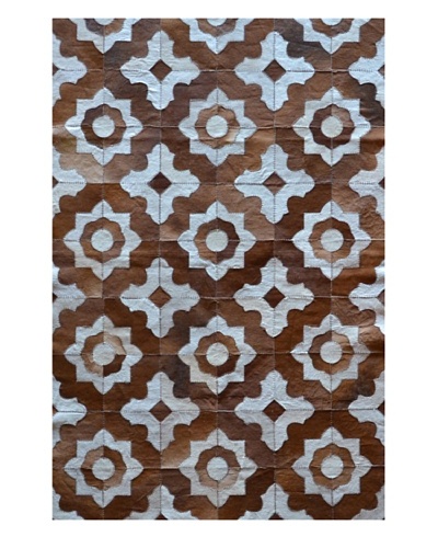 Natural Brand Stitch Hide Rug