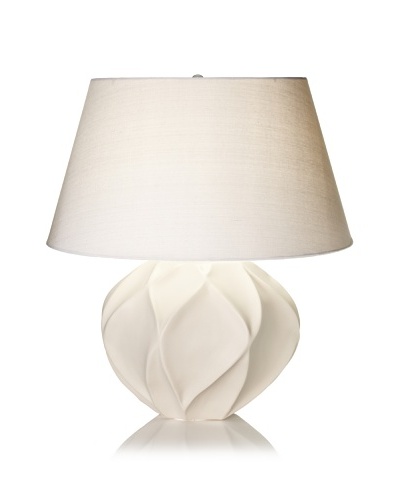 Lighting Accents Bisque Lotus Ceramic Table Lamp