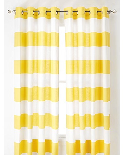 Nautica Cabana Stripe Curtain, Yellow