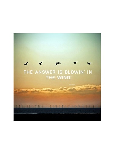 New Era Art The Answer is Blowin’ in the Wind Wall Decal, 14″ x 14″