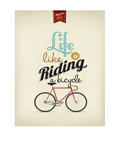 New Era Art Life is Like Riding A Bicycle Wall Decal, 14″ x 18″