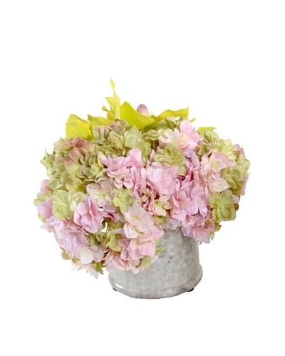 New Growth Designs Hydrangea & Orchid Arrangement in Clay Jar