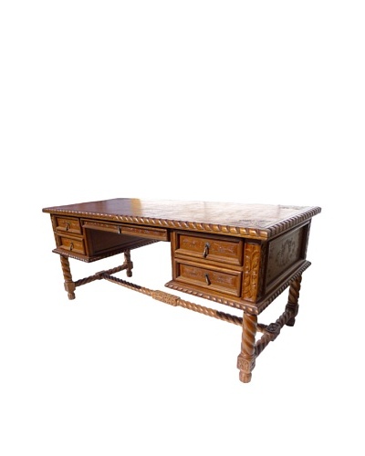 New World Trading Solomon Desk, Rustic