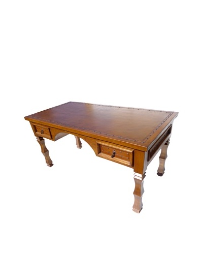 New World Trading Magistrate Desk, Antique Brown