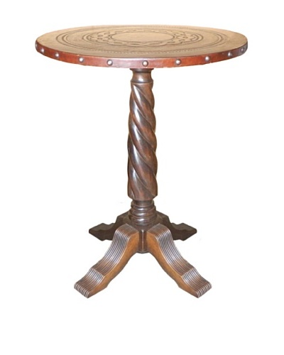 New World Trading Solomon Bar Table, Antique Brown