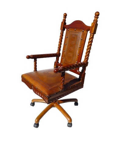 New World Trading Solomon Office Chair, Rustic