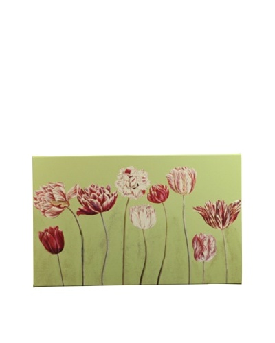 New York Botanical Garden “Fun Tulips” Giclée on Canvas, Green