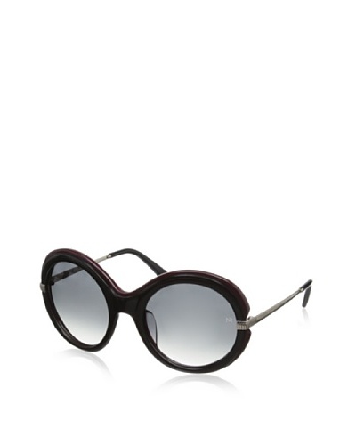 Nina Ricci Women’s NR3720 Sunglasses, Black/Burgundy