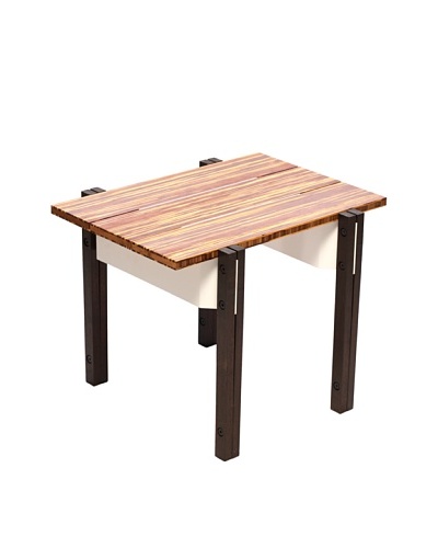 nine6 Design Neopolitan End Table, Bamboo/WhiteAs You See