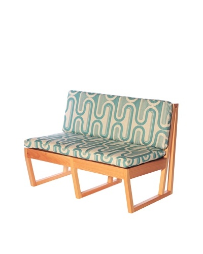 nine6 Design Cypress Jacinto Loveseat, Turquoise/Blonde