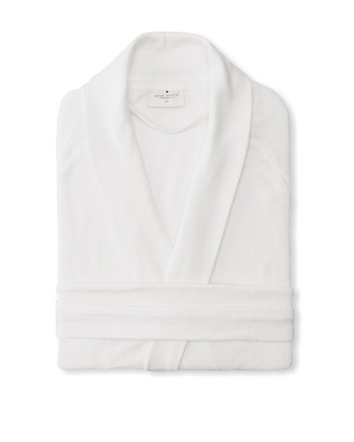 Nine Space Organic Cotton Velour Robe, White, Large/X-Large