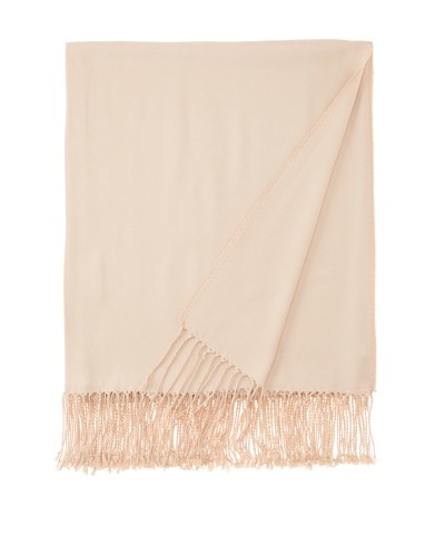 Nine Space Viscose from Bamboo Solid Throw Blanket, Cream, 50 x 70