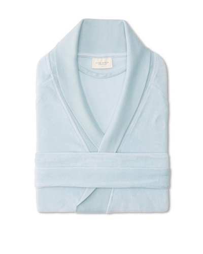 Nine Space Organic Cotton Velour Robe, Blue, Small/Medium