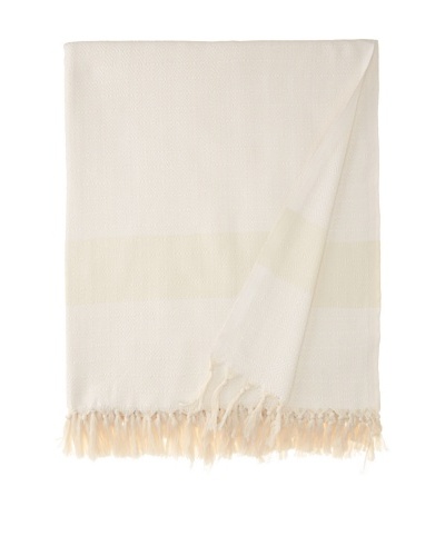 Nine Space Diamond Throw, Ivory