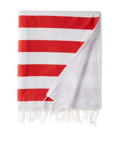 Nine Space Deck Beach Towel, Red