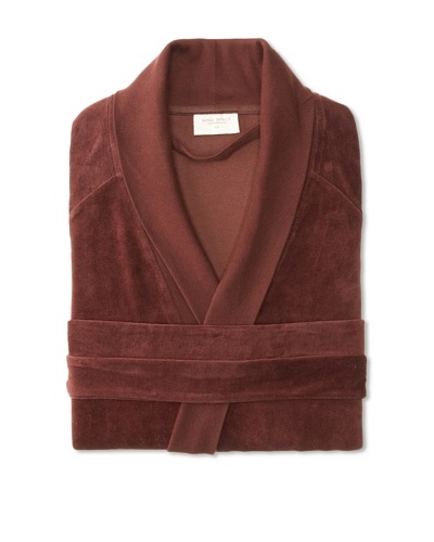 Nine Space Organic Cotton Velour Robe, Chocolate, Large/X-Large