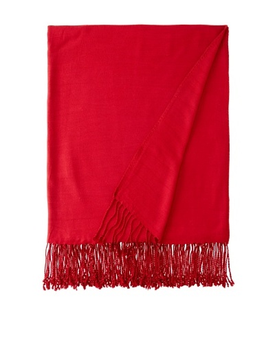 Nine Space Viscose from Bamboo Solid Throw Blanket, Cranberry, 50″ x 70″