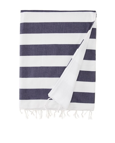 Nine Space Ayrika Beach Collection Wide Stripe Terry Fouta Towel