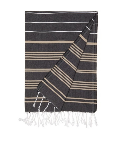 Nine Space Multi-Stripe Fouta Towel [Black]