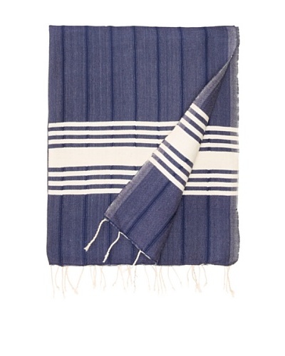 Nomadic Thread Society Turkish Hammam Throw/Towel, Navy, 67x31As You See