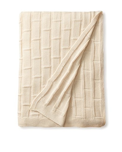 Nomadic Thread Society Peruvian Cotton Blanket, Ecru