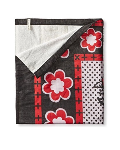 Nomadic Thread Society Swahili Towel, White/Rose