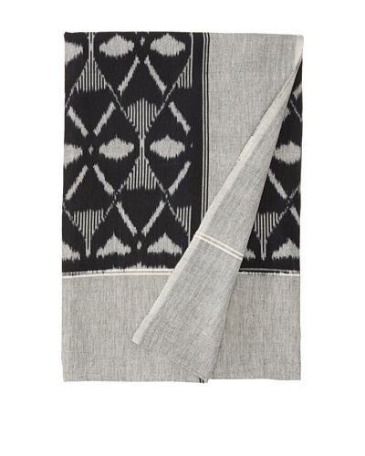 Nomadic Thread Society Single Ikat Bed Cover, Black/White, TwinAs You See