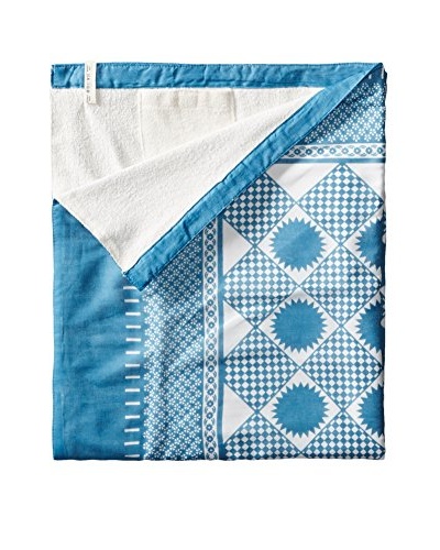 Nomadic Thread Society Swahili Towel, Blue/White