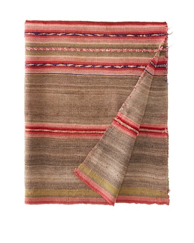 Nomadic Thread Society Peruvian Vintage Throw, Light/Hot Pinks/Green, 39.5x 36As You See