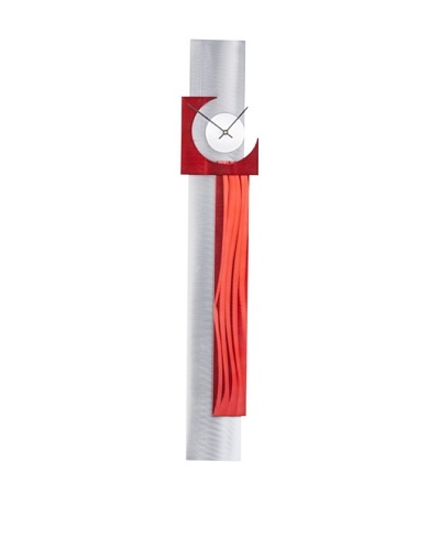 Nova Waves Wall Clock, Red/Aluminum