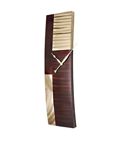 Nova Virtual, Clock, Brushed Aluminum, Bronze, Root Beer