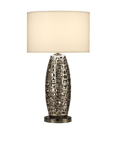 Nova Bird’s Nest Oval Table Lamp, Chrome