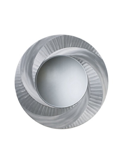 Nova Vortex Wall Mirror, Brushed Aluminum