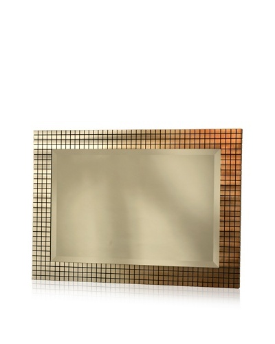 Nova Bronze Grid Wall Mirror, Bronze