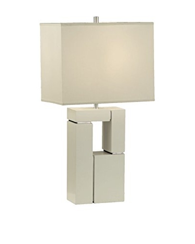 Nova Lighting Segments Table Lamp, Gloss White