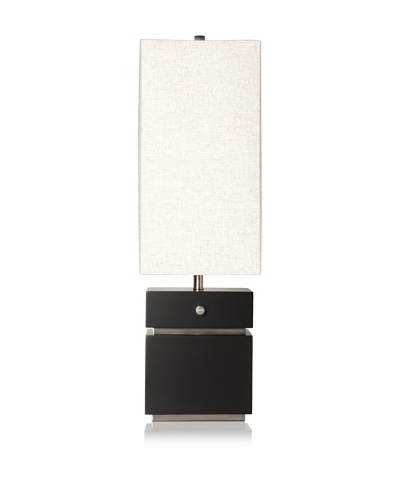 Nova Lighting Waterfall Table Lamp, Dark Brown/Silver/Oatmeal