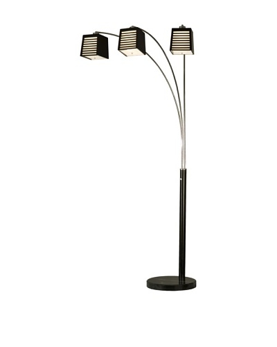 Nova Lighting Louver 3-Light Arc Floor Lamp