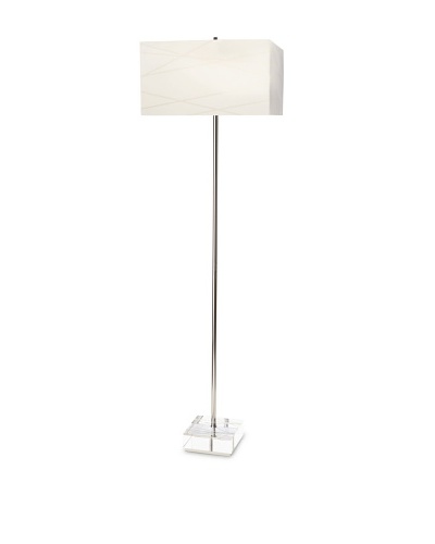 Nova Lighting Criss Cross Floor Lamp, Silver/White