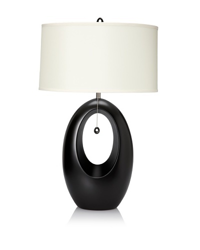 Nova Lighting Portal Table Lamp, Dark Brown/Cream