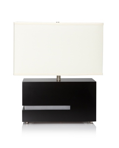 Nova Lighting Zen Reclining Table Lamp, Black/Silver/White