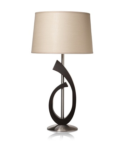 Nova Lighting Bass Clef Table Lamp, Mocha Coffee/Silver/Tan