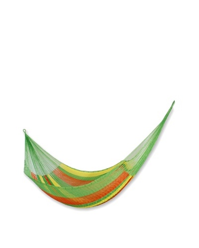 NOVICA Rope Hammock, Tropical Passion