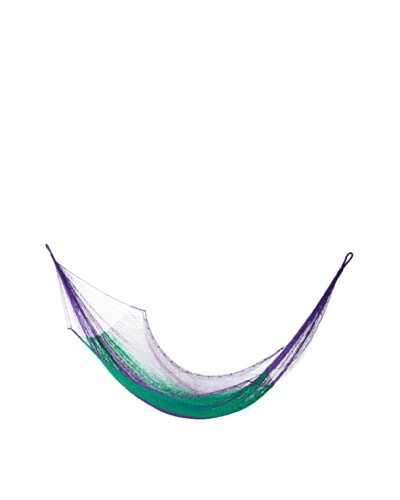 NOVICA Rope Hammock, Green Vineyard