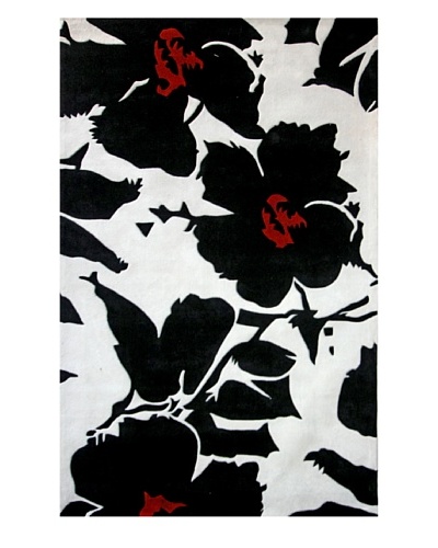 nuLOOM Urban Flower [Black/Ivory/Red]