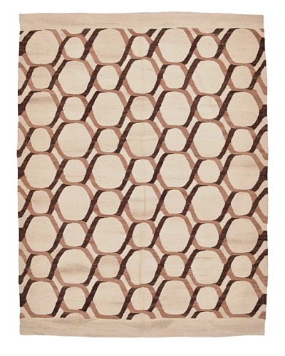 NuLOOM One-of-a-Kind Anatolian Turkish Kilim Rug [Cream]